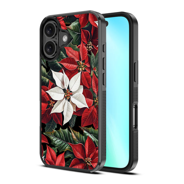 MyBat Design Lab Series Case for Apple iPhone 16 Plus - Christmas Poinsettias - MIP16MCSLESM301-2.jpg