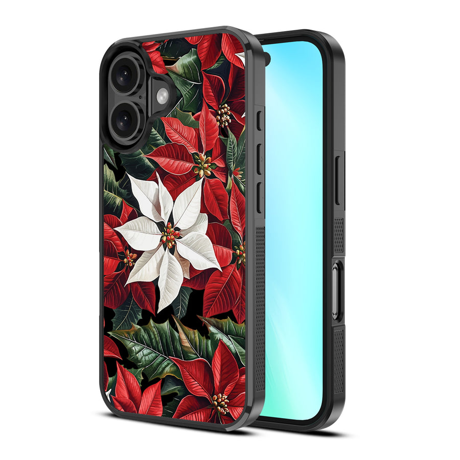 MyBat Design Lab Series Case for Apple iPhone 16 Plus - Christmas Poinsettias - MIP16MCSLESM301-2.jpg