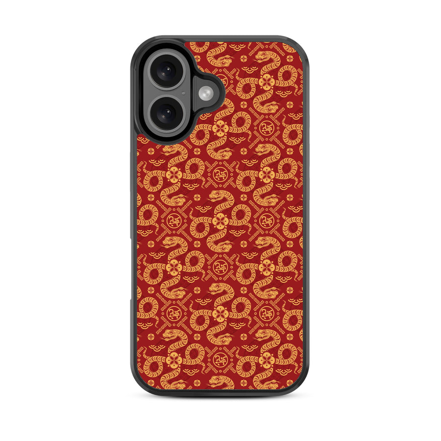 MyBat Design Lab Series Case for Apple iPhone 16 Plus - Golden Snake Dance - MIP16MCSLESM317-3.jpg