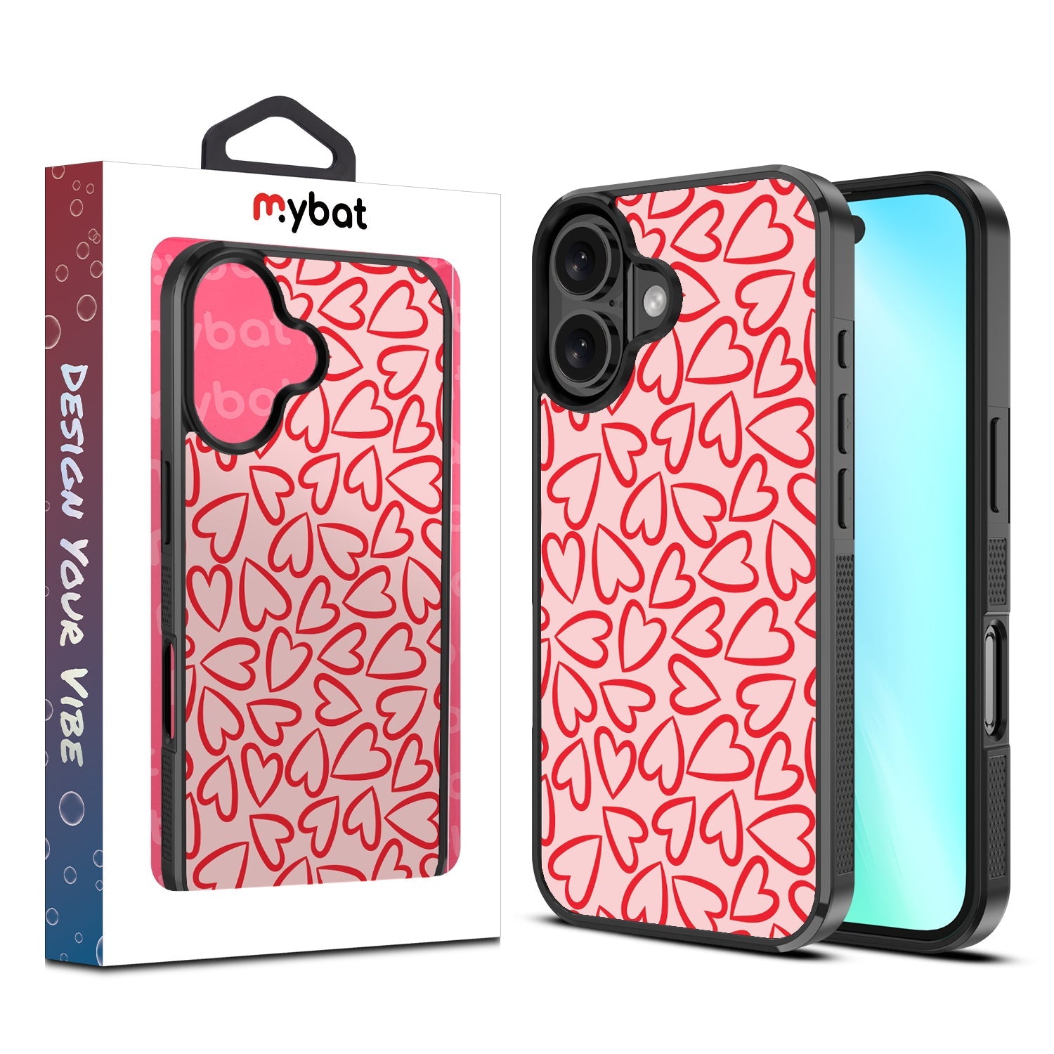 MyBat Design Lab Series Case for Apple iPhone 16 Plus - Endless Hearts