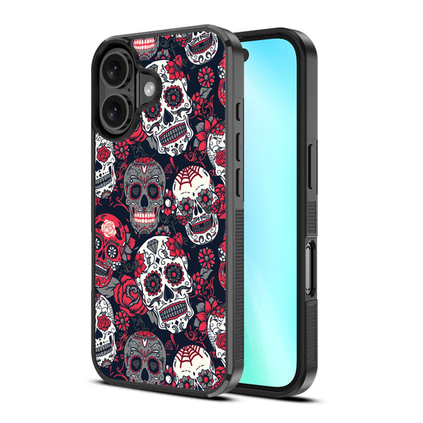 MyBat Design Lab Series Case for Apple iPhone 16 Plus - Sugar Rose Skulls - MIP16MCSLESM418-2.jpg
