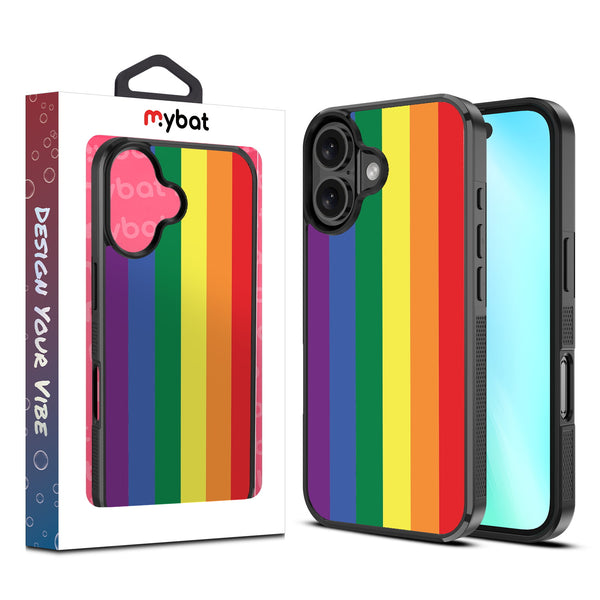 MyBat Design Lab Series Case for Apple iPhone 16 Plus - Rainbow Stripes - MIP16MCSLESM459-1.jpg