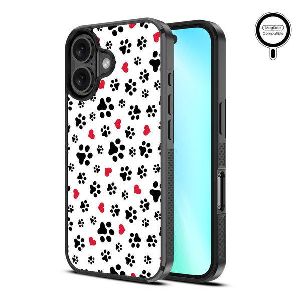 MyBat Design Lab Series MagSafe Case for Apple iPhone 16 Plus - Paw Prints and Hearts - MIP16MCSLESMSM001-2.jpg