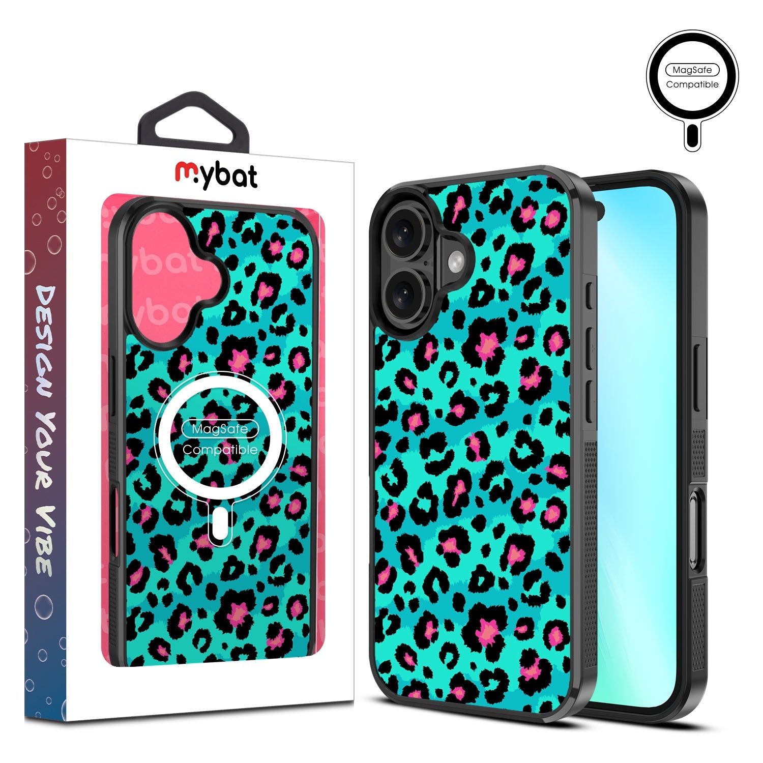 MyBat Design Lab Series MagSafe Case for Apple iPhone 16 Plus - Multicolor Leopard