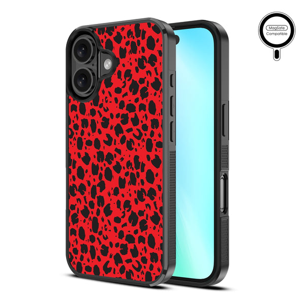 MyBat Design Lab Series MagSafe Case for Apple iPhone 16 Plus - Red Leopard Print - MIP16MCSLESMSM008-2.jpg