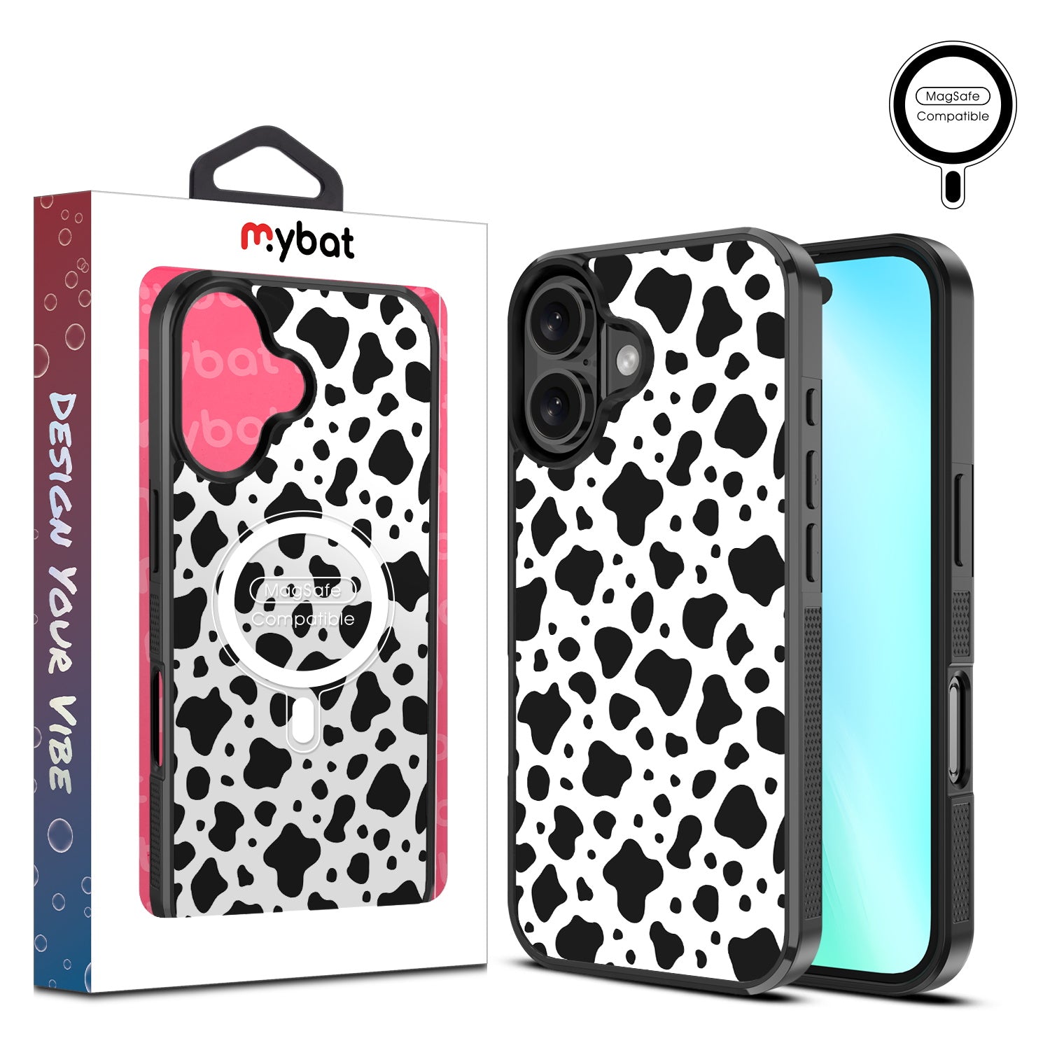 MyBat Design Lab Series MagSafe Case for Apple iPhone 16 Plus - Original Cow Print