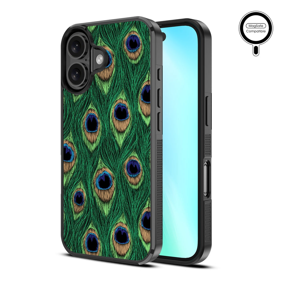 MyBat Design Lab Series MagSafe Case for Apple iPhone 16 Plus - Peacock Feathers - MIP16MCSLESMSM018-2.jpg