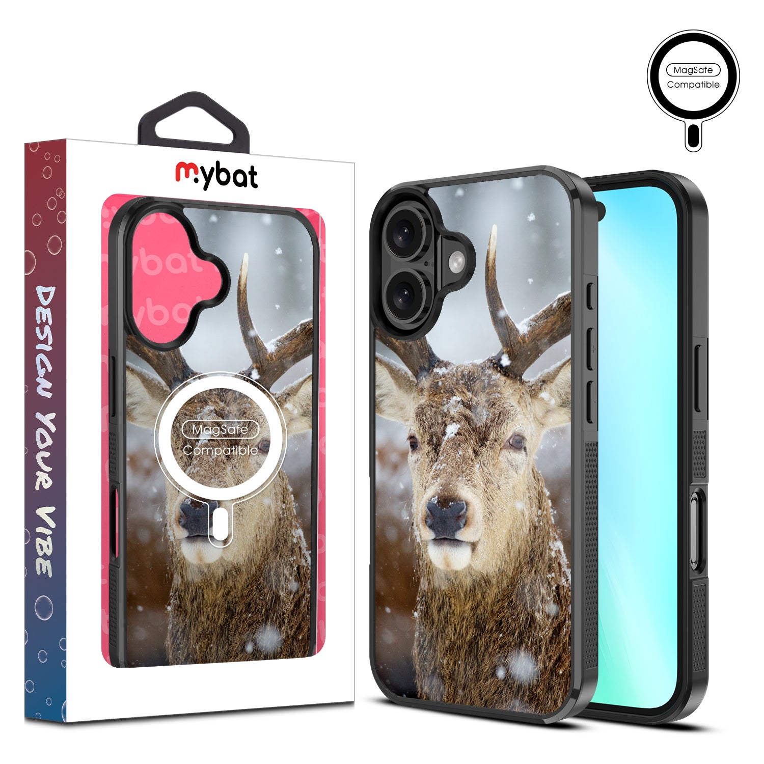 MyBat Design Lab Series MagSafe Case for Apple iPhone 16 Plus - Deer in Winter