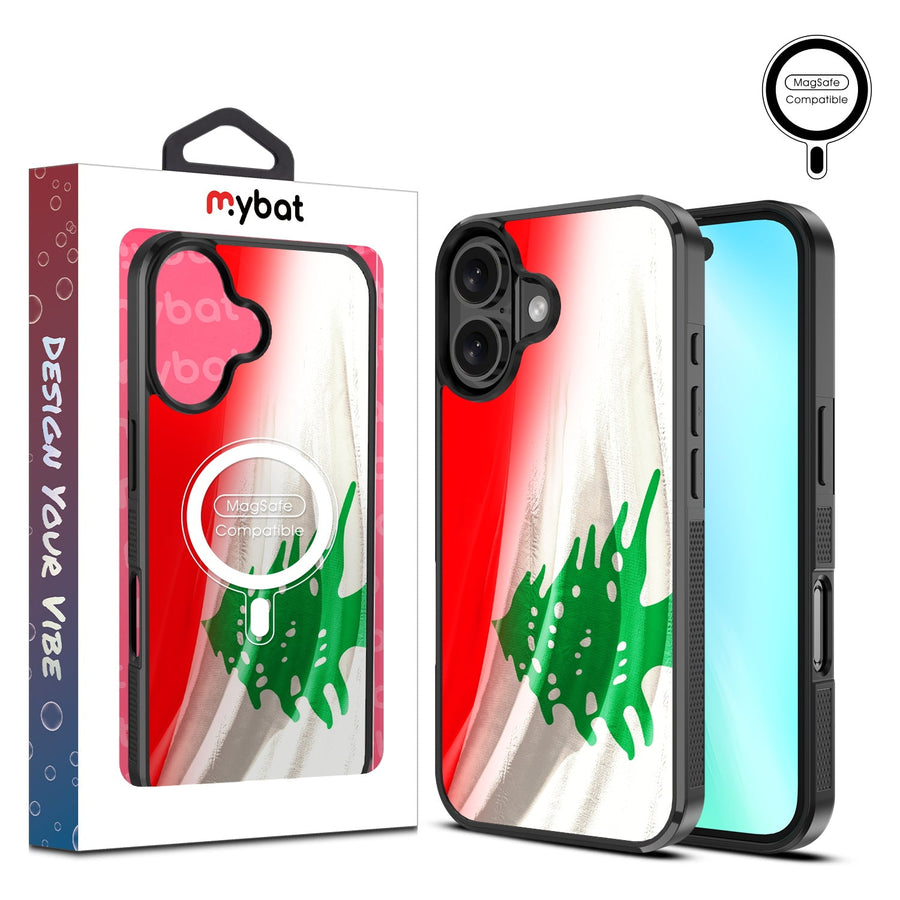 MyBat Design Lab Series MagSafe Case for Apple iPhone 16 Plus - Lebanese Flag