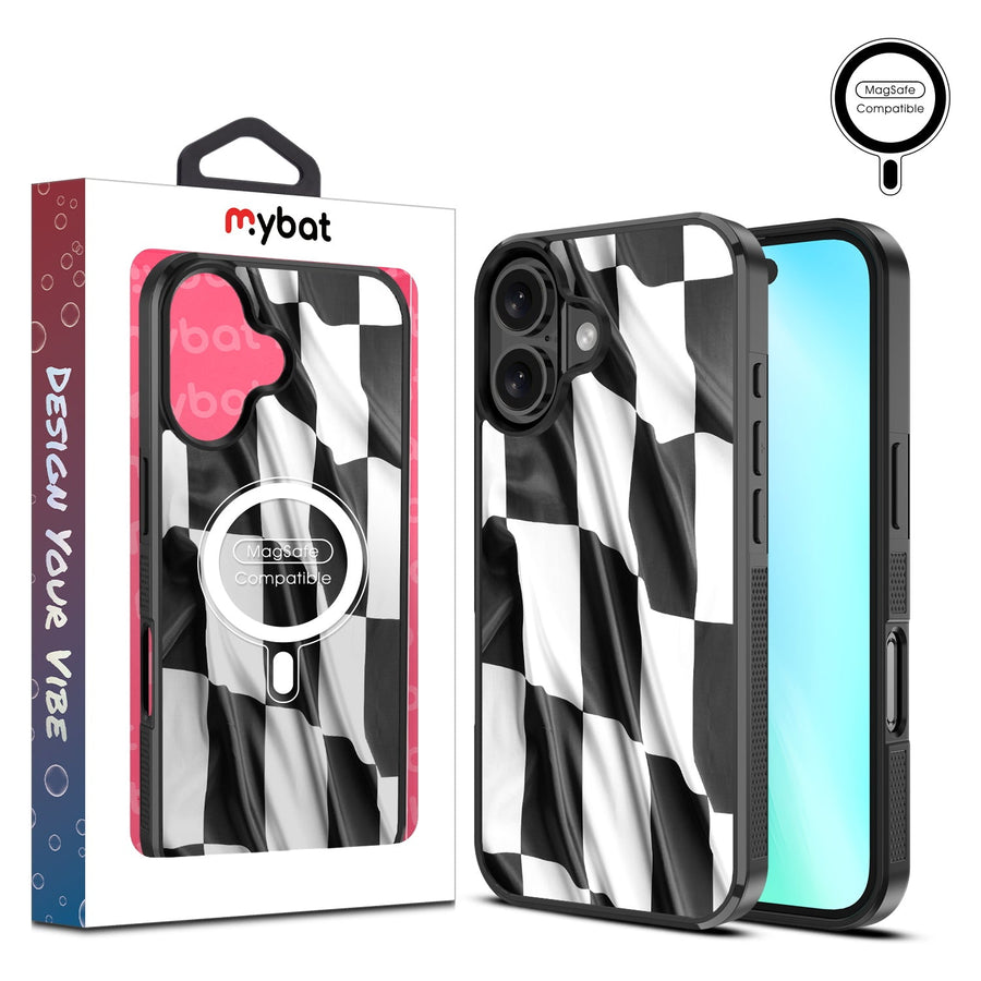 MyBat Design Lab Series MagSafe Case for Apple iPhone 16 Plus - Racing Flag