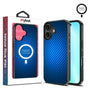 MyBat Design Lab Series MagSafe Case for Apple iPhone 16 Plus - Blue Carbon Fiber