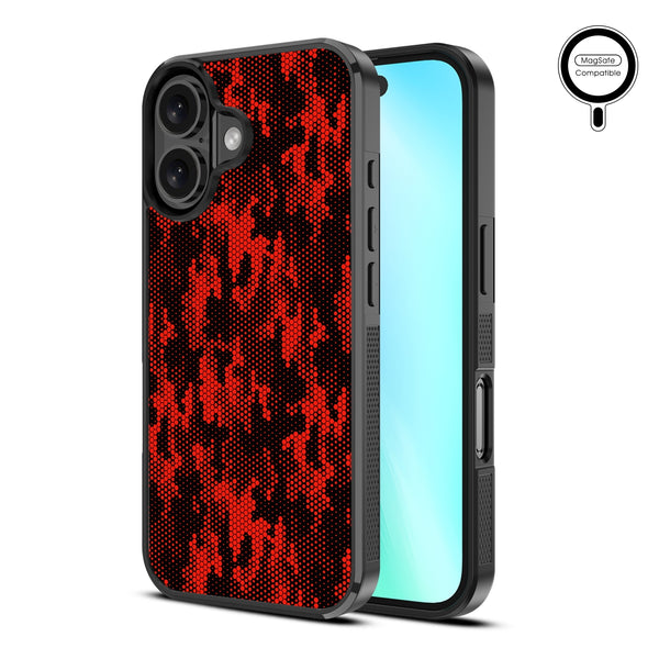 MyBat Design Lab Series MagSafe Case for Apple iPhone 16 Plus - Red Digital Camouflage - MIP16MCSLESMSM086-2.jpg