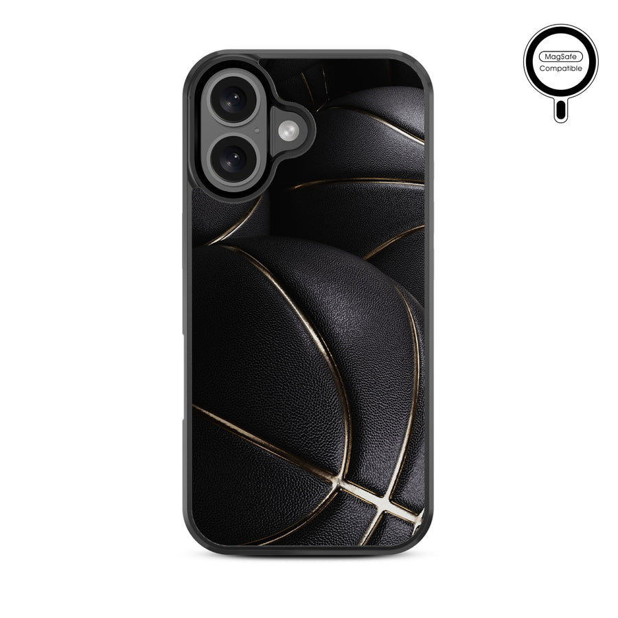MyBat Design Lab Series MagSafe Case for Apple iPhone 16 Plus - Black Basketballs - MIP16MCSLESMSM090-3.jpg
