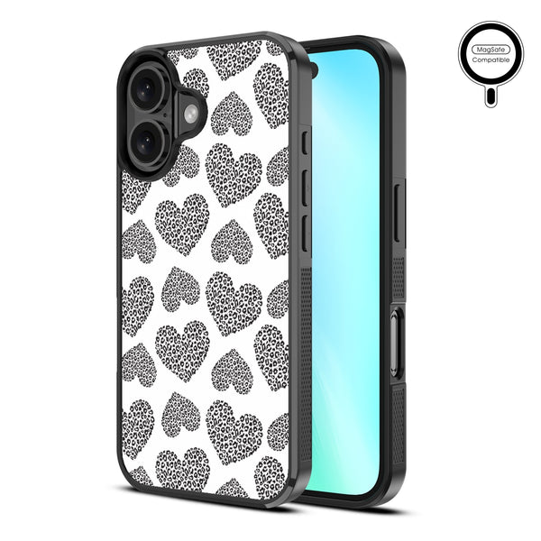 MyBat Design Lab Series MagSafe Case for Apple iPhone 16 Plus - Leopard Print Hearts - MIP16MCSLESMSM098-2.jpg