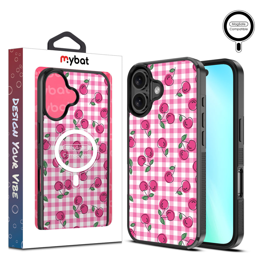 MyBat Design Lab Series MagSafe Case for Apple iPhone 16 Plus - Pink Cherries - MIP16MCSLESMSM100-1.jpg