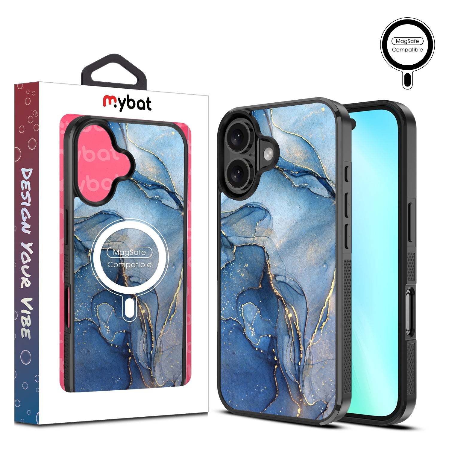 MyBat Design Lab Series MagSafe Case for Apple iPhone 16 Plus - Blue Marble