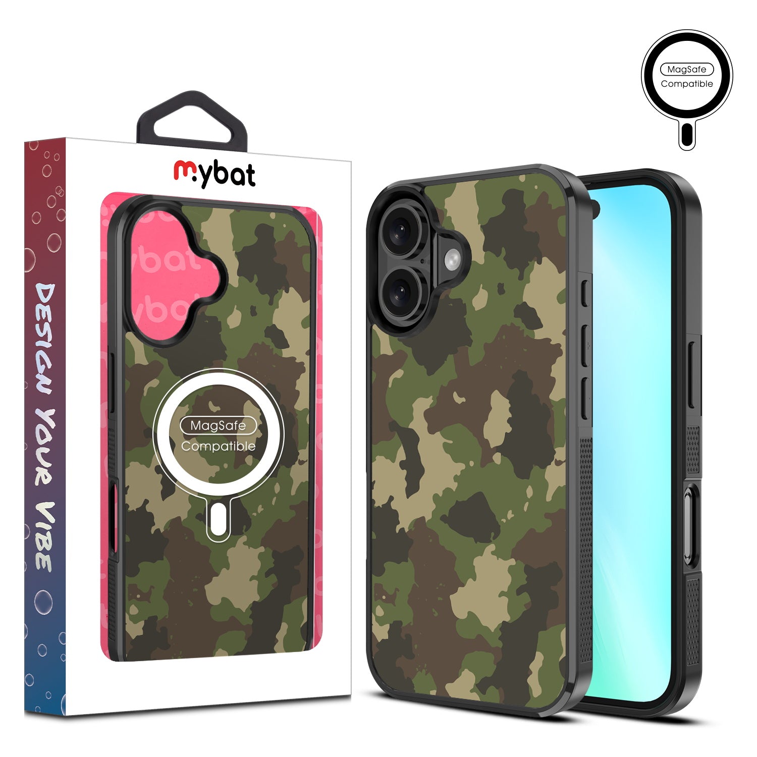 MyBat Design Lab Series MagSafe Case for Apple iPhone 16 Plus - Army Camouflage