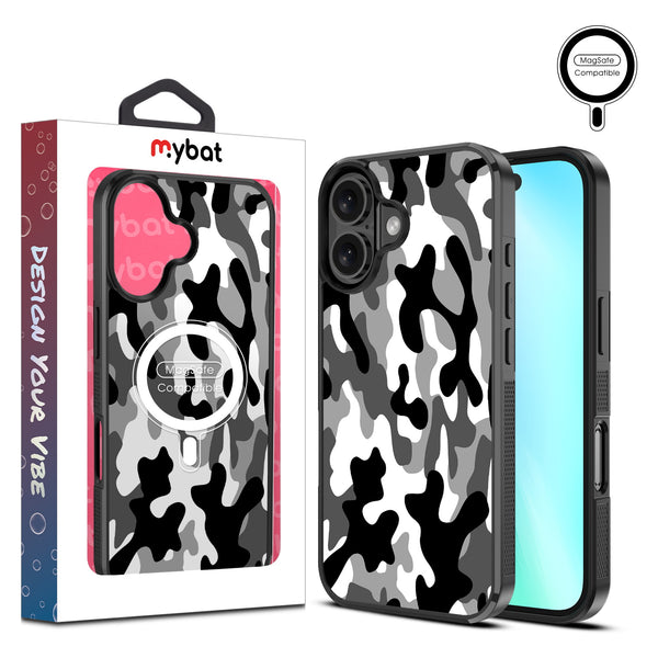 MyBat Design Lab Series MagSafe Case for Apple iPhone 16 Plus - Black & White Camouflage - MIP16MCSLESMSM122-1.jpg