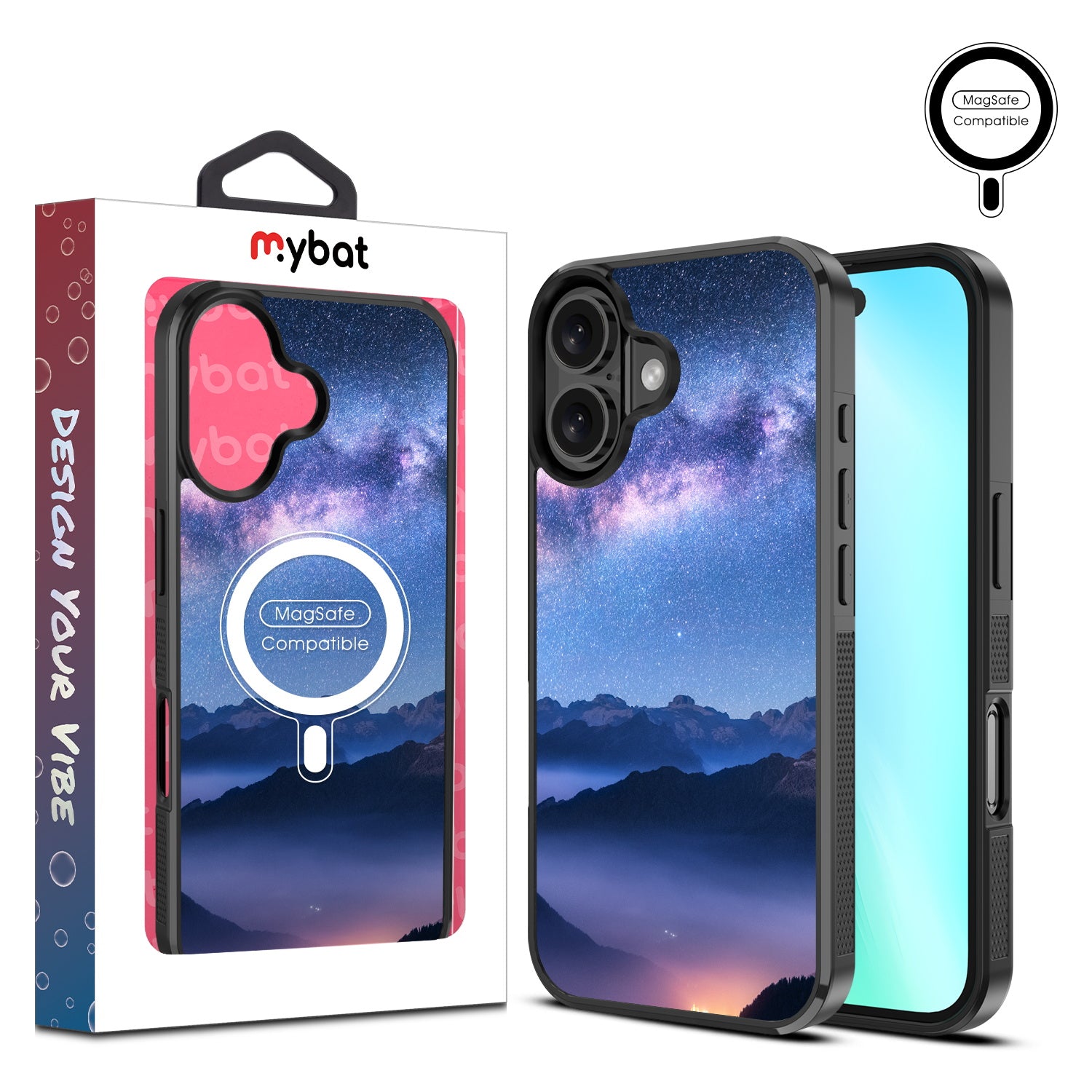 MyBat Design Lab Series MagSafe Case for Apple iPhone 16 Plus - Celestial Mountains