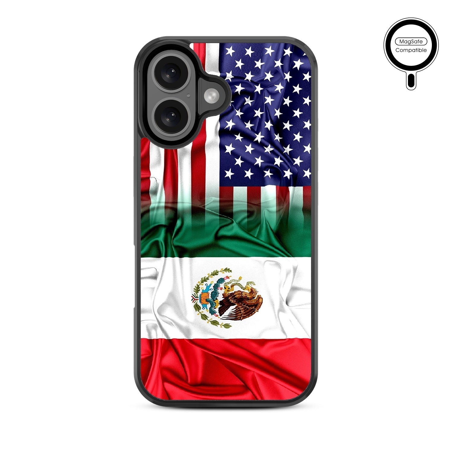 MyBat Design Lab Series MagSafe Case for Apple iPhone 16 Plus – Mexican-American Flag