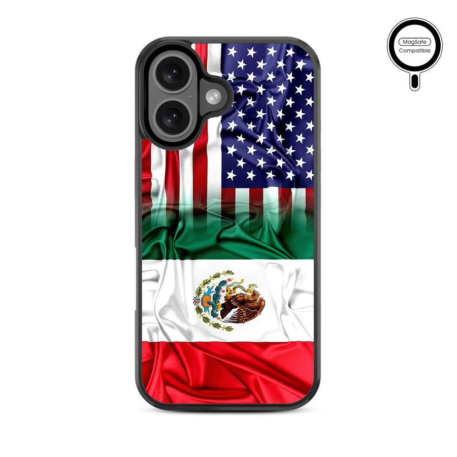 MyBat Design Lab Series MagSafe Case for Apple iPhone 16 Plus – Mexican-American Flag
