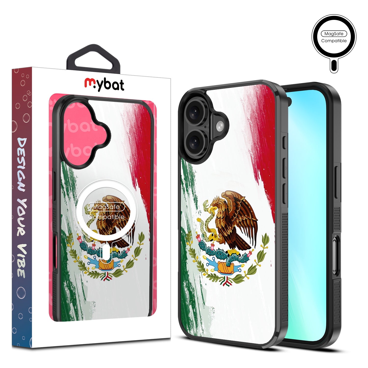 MyBat Design Lab Series MagSafe Case for Apple iPhone 16 Plus - Bandera de México