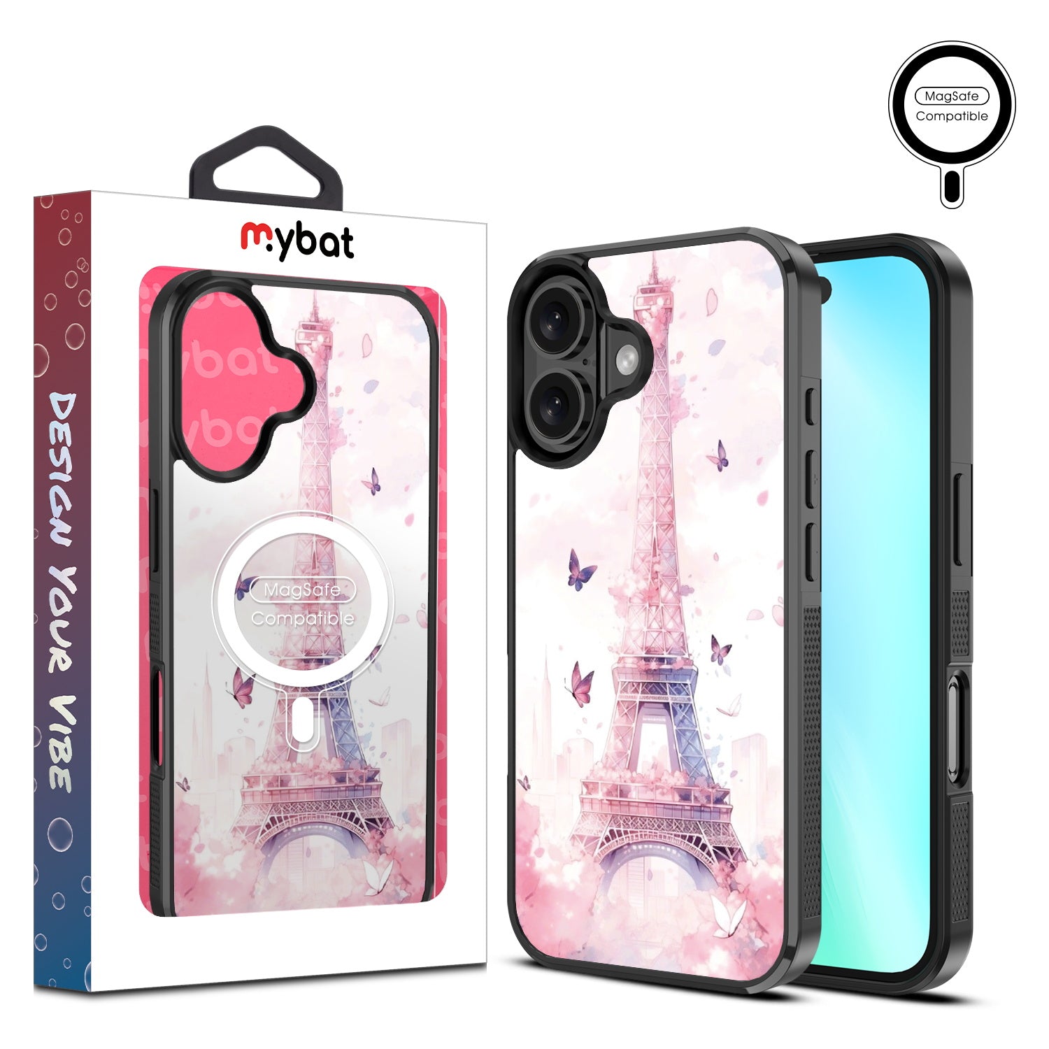 MyBat Design Lab Series MagSafe Case for Apple iPhone 16 Plus - Parisian Butterflies