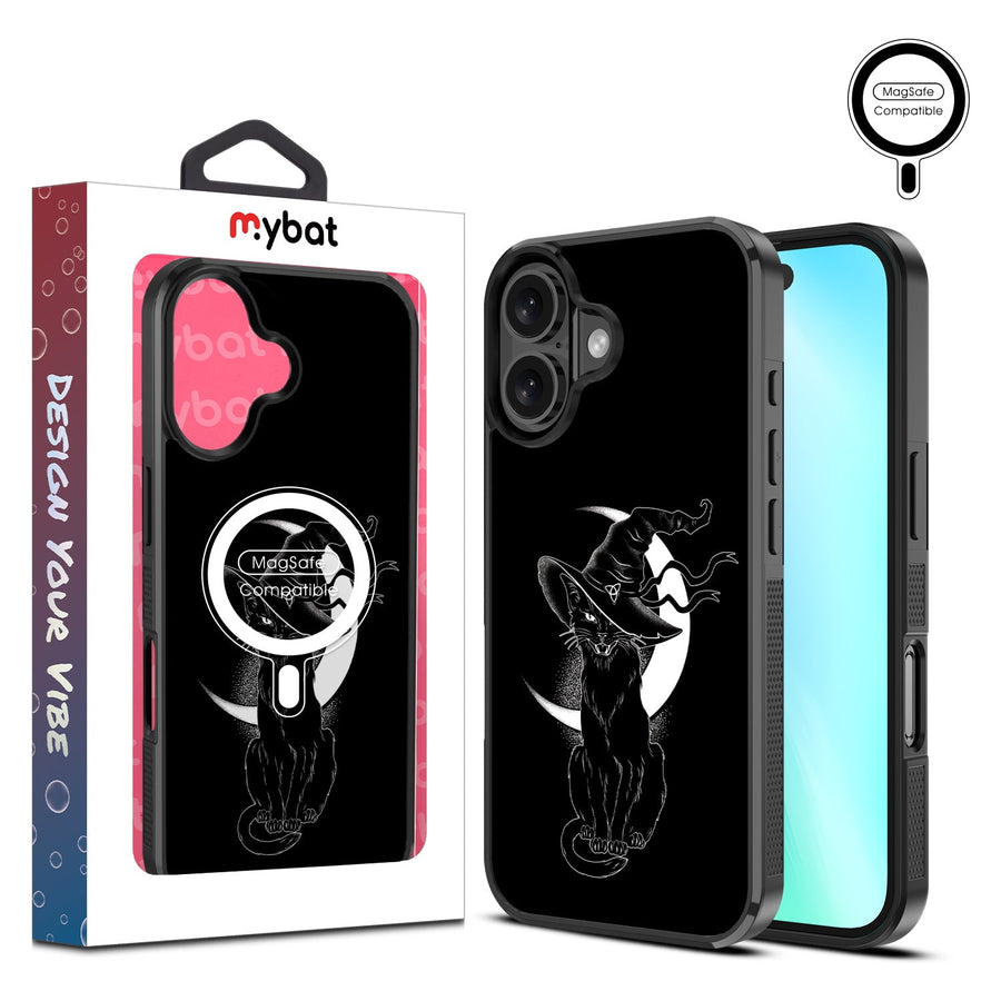 MyBat Design Lab Series MagSafe Case for Apple iPhone 16 Plus - Black Cat Magic