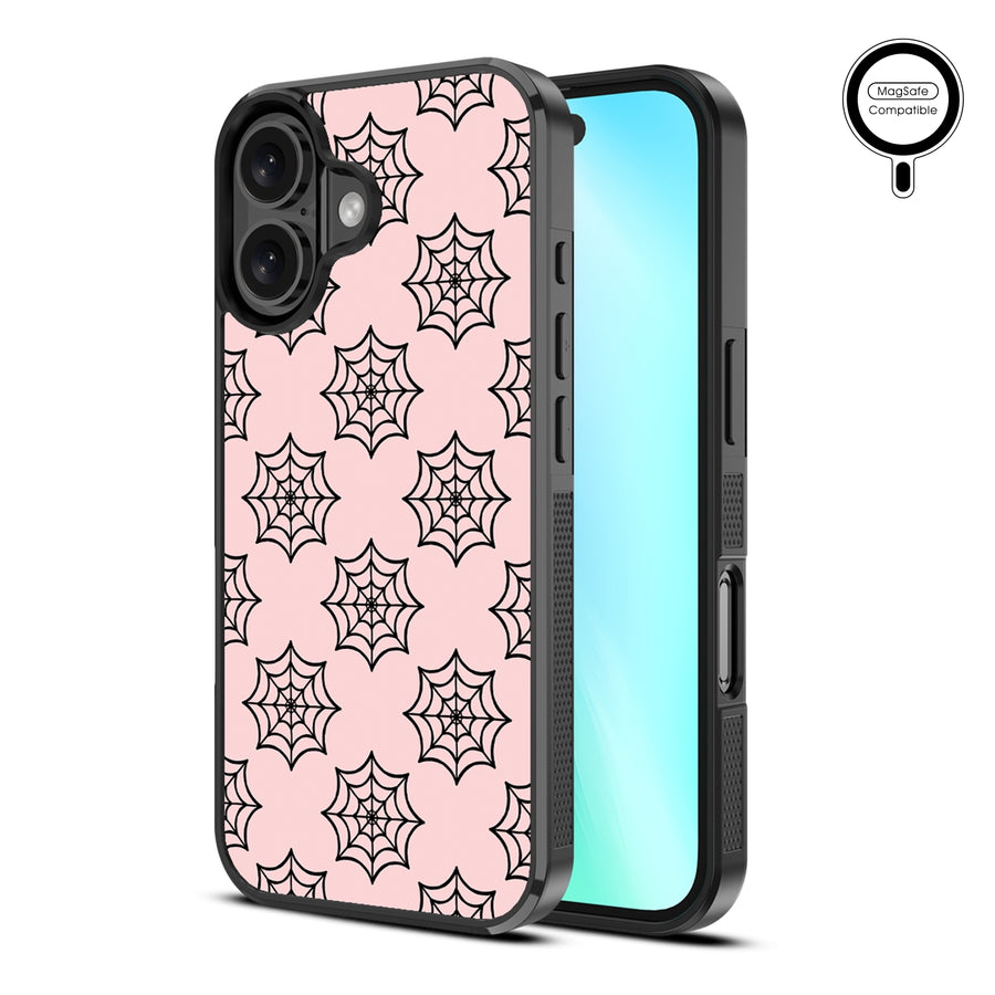MyBat Design Lab Series MagSafe Case for Apple iPhone 16 Plus - Pink Spider Web - MIP16MCSLESMSM227-2.jpg