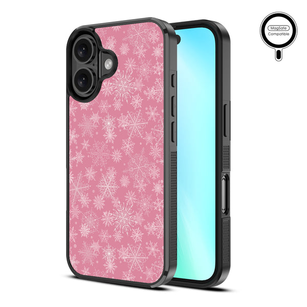 MyBat Design Lab Series MagSafe Case for Apple iPhone 16 Plus - Pink Snowflakes - MIP16MCSLESMSM282-2.jpg
