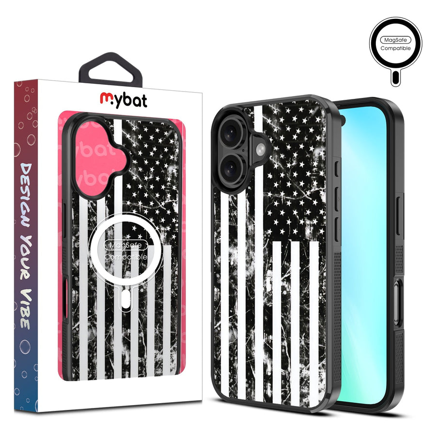 MyBat Design Lab Series MagSafe Case for Apple iPhone 16 Plus - Distress US Flag