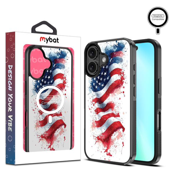 MyBat Design Lab Series MagSafe Case for Apple iPhone 16 Plus - Patriotic Flag Painiting - MIP16MCSLESMSM346-1.jpg