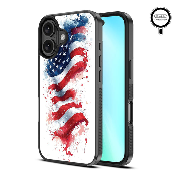 MyBat Design Lab Series MagSafe Case for Apple iPhone 16 Plus - Patriotic Flag Painiting - MIP16MCSLESMSM346-2.jpg