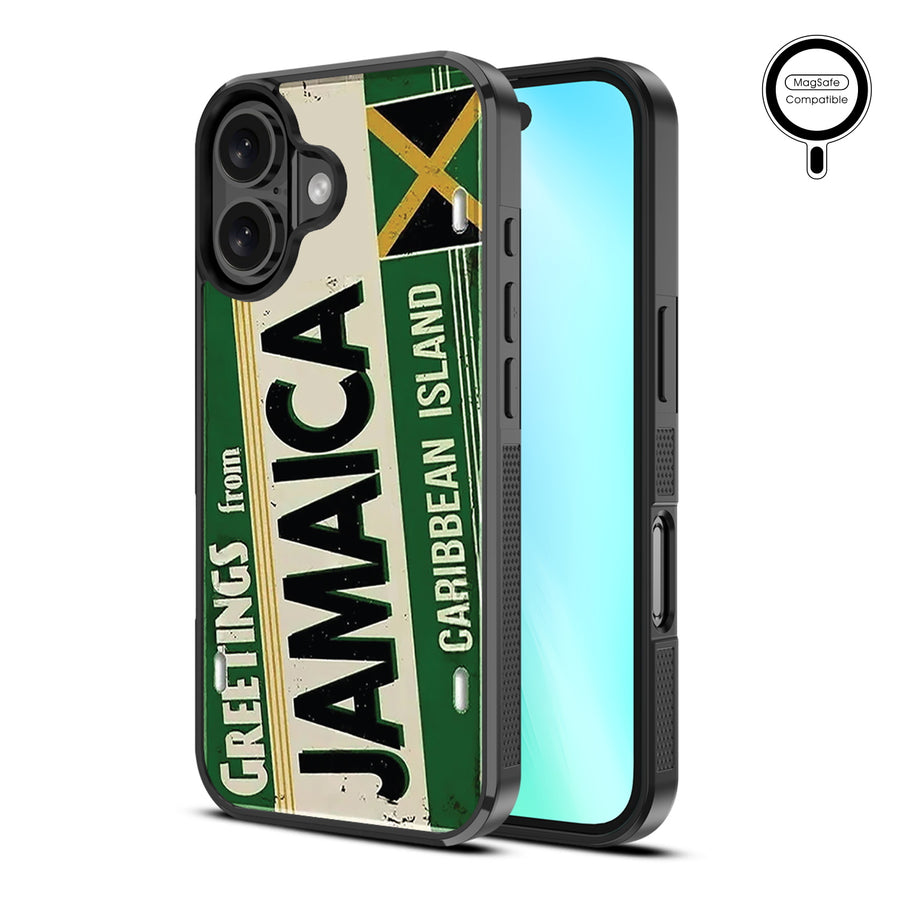 MyBat Design Lab Series MagSafe Case for Apple iPhone 16 Plus - Jamaica License Plate - MIP16MCSLESMSM366-2.jpg