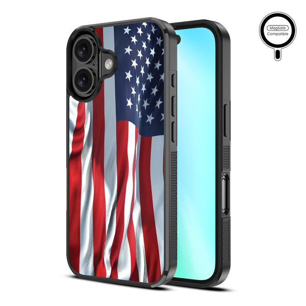 MyBat Design Lab Series MagSafe Case for Apple iPhone 16 Plus - Waving USA FLag - MIP16MCSLESMSM367-2.jpg