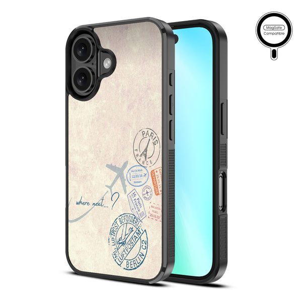 MyBat Design Lab Series MagSafe Case for Apple iPhone 16 Plus - Passport Stamps - MIP16MCSLESMSM371-2.jpg