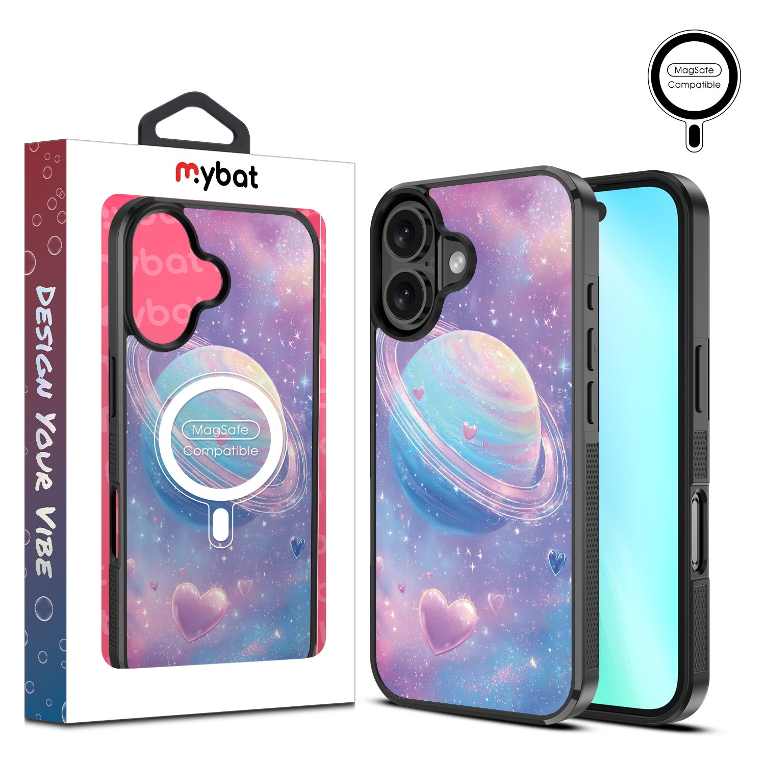 MyBat Design Lab Series MagSafe Case for Apple iPhone 16 Plus - Planetary Love