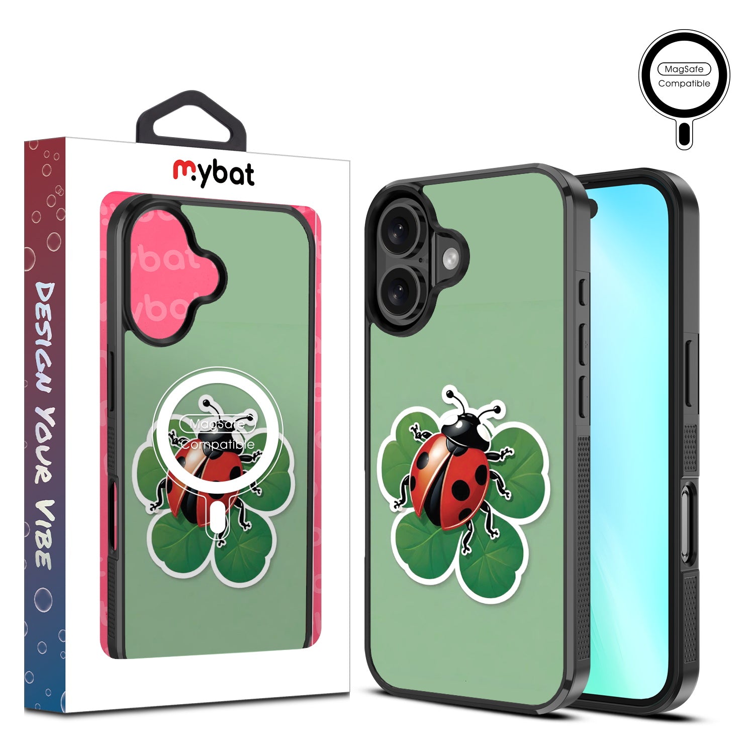 MyBat Design Lab Series MagSafe Case for Apple iPhone 16 Plus - Ladybug Luck