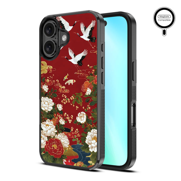 MyBat Design Lab Series MagSafe Case for Apple iPhone 16 Plus - Crane and Koi Fish - MIP16MCSLESMSM391-2.jpg