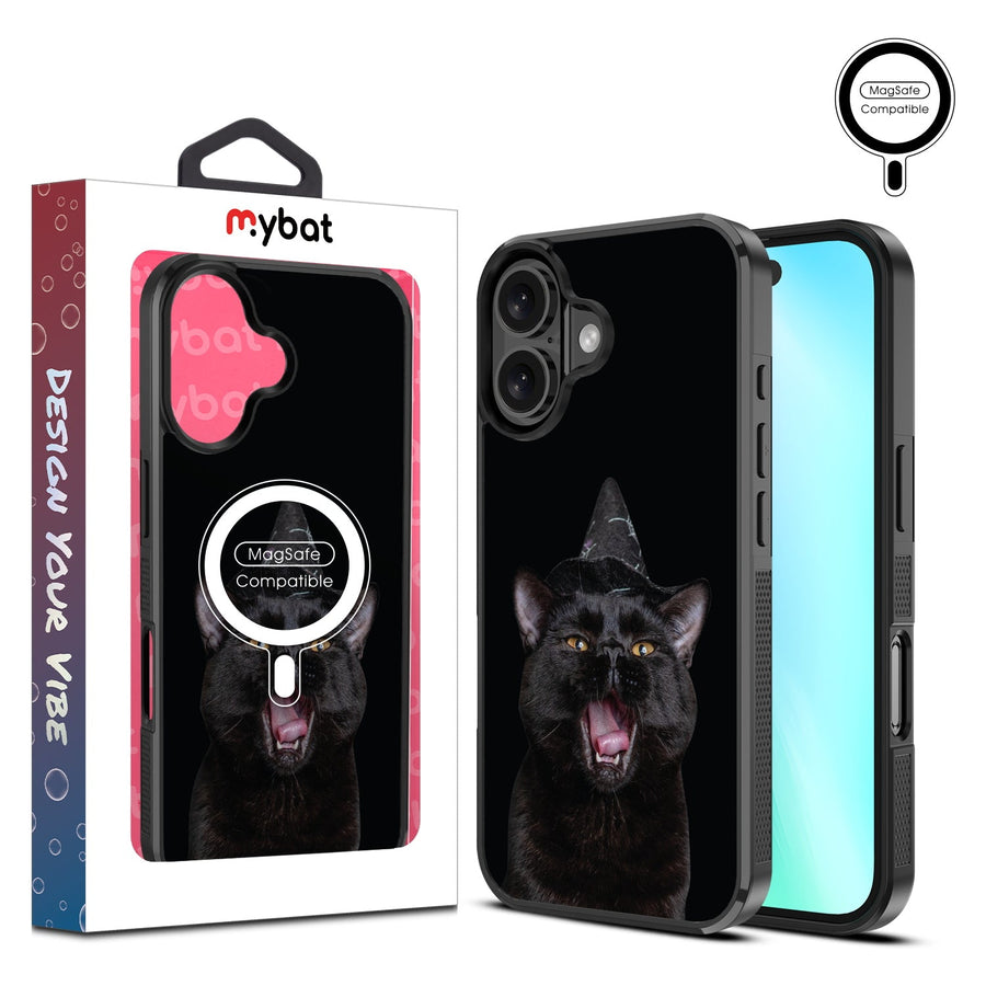 MyBat Design Lab Series MagSafe Case for Apple iPhone 16 Plus - Witch’s Cat