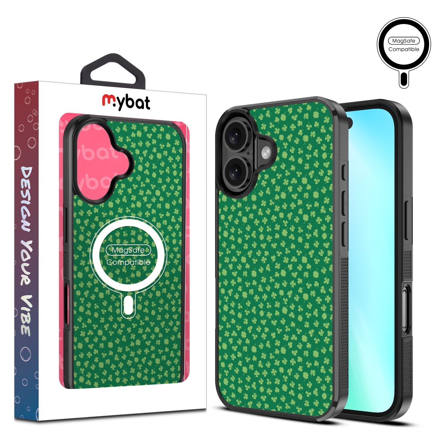 MyBat Design Lab Series MagSafe Case for Apple iPhone 16 Plus - Lucky Clover