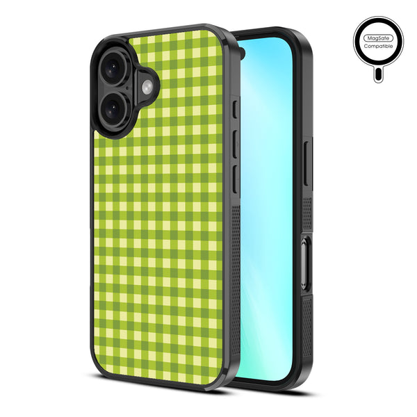 MyBat Design Lab Series MagSafe Case for Apple iPhone 16 Plus - Green Gingham - MIP16MCSLESMSM476-2.jpg