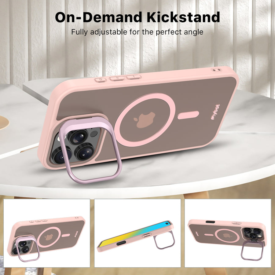 MyBat InFrame MagSafe Case with Kickstand for Apple iPhone 16 Pro - Pink - MIP16PCSFGMS212-6.jpg