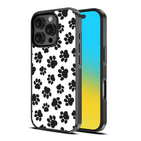 MyBat Design Lab Series Case for Apple iPhone 16 Pro - Black Paw Prints - MIP16PCSLESM002-2.jpg