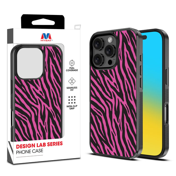 MyBat Design Lab Series Case for Apple iPhone 16 Pro - Pink Zebra Print - MIP16PCSLESM010-1.jpg