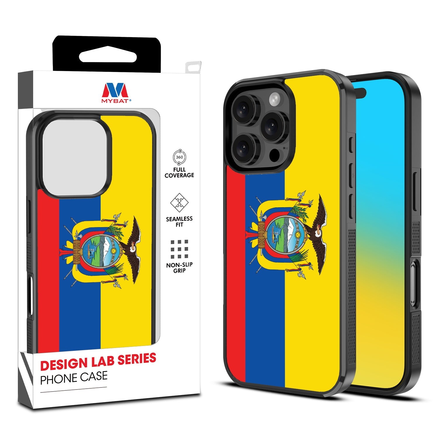MyBat Design Lab Series Case for Apple iPhone 16 Pro - Ecuadorean Flag