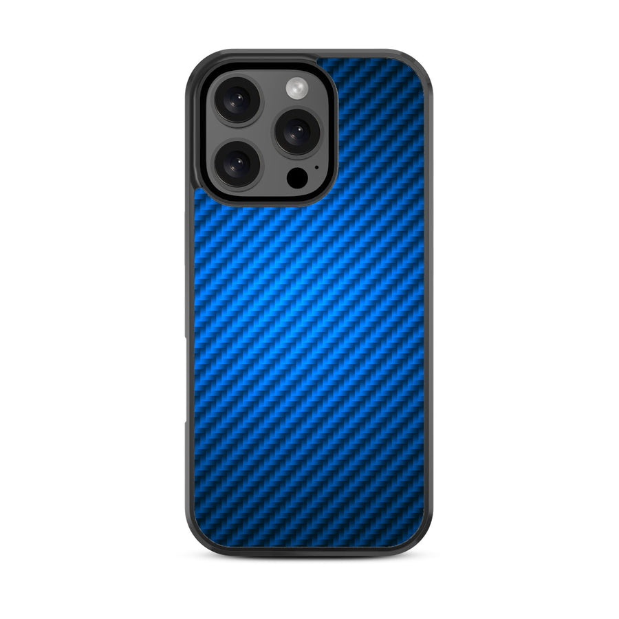 MyBat Design Lab Series Case for Apple iPhone 16 Pro - Blue Carbon Fiber