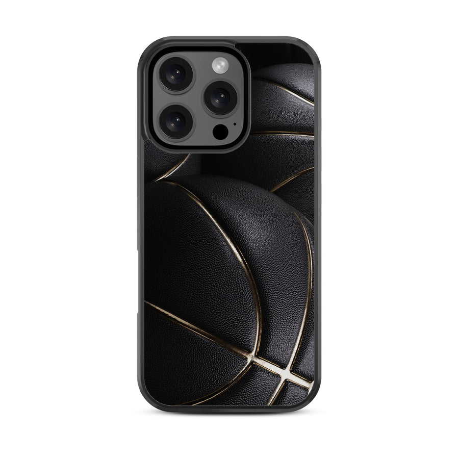 MyBat Design Lab Series Case for Apple iPhone 16 Pro - Black Basketballs