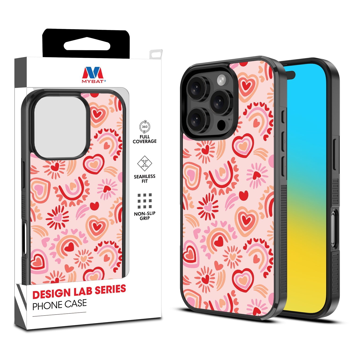 MyBat Design Lab Series Case for Apple iPhone 16 Pro - Beaming Love