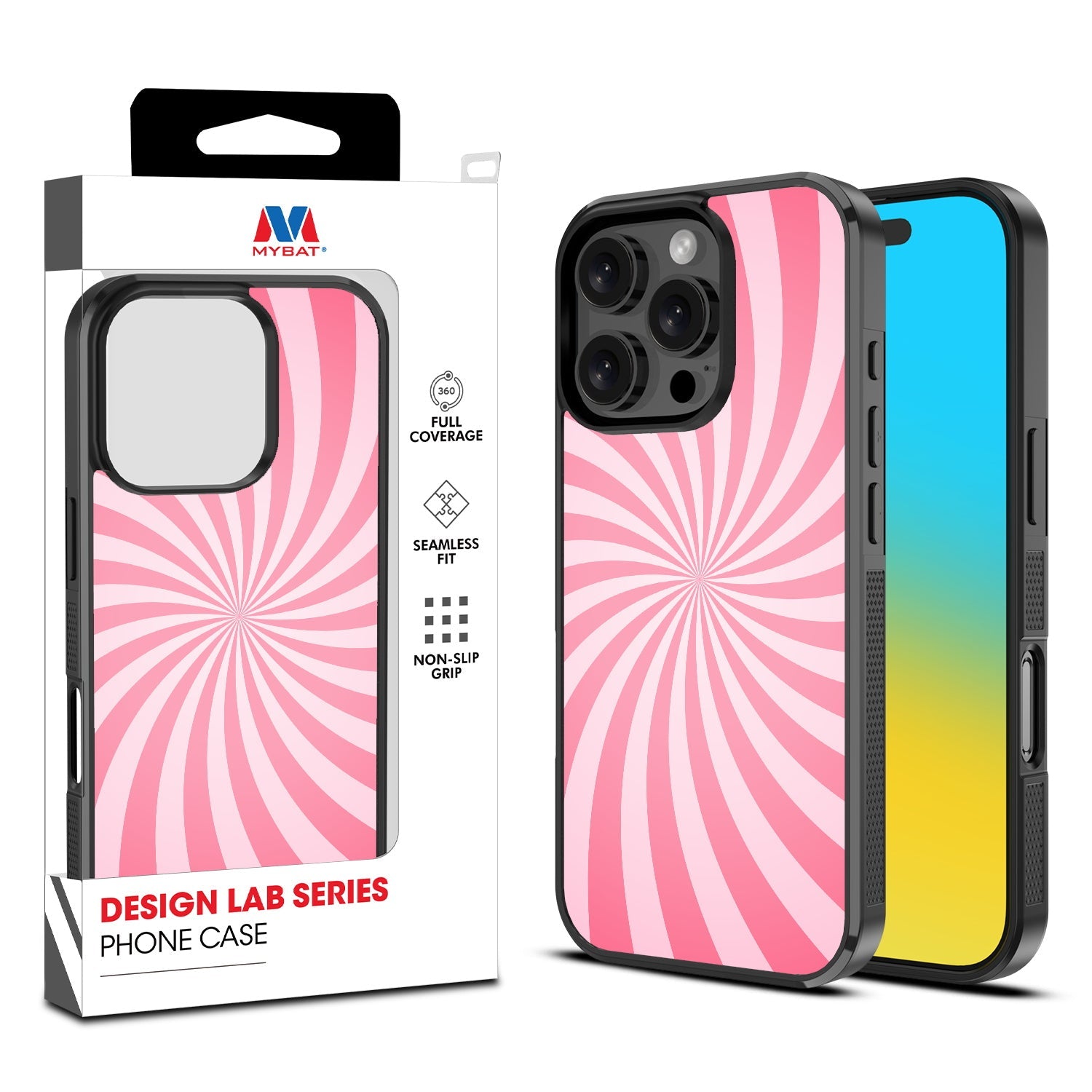 MyBat Design Lab Series Case for Apple iPhone 16 Pro - Candy Swirl